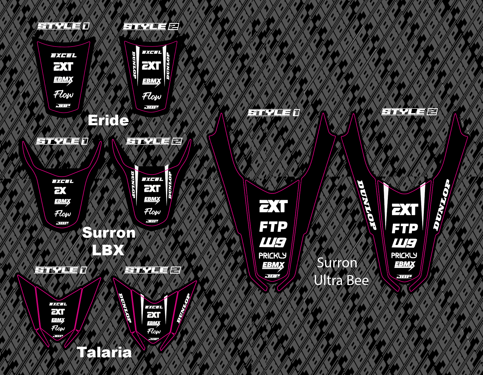 Predesigned E-Bike Rear Fender Decal – Gapped Moto
