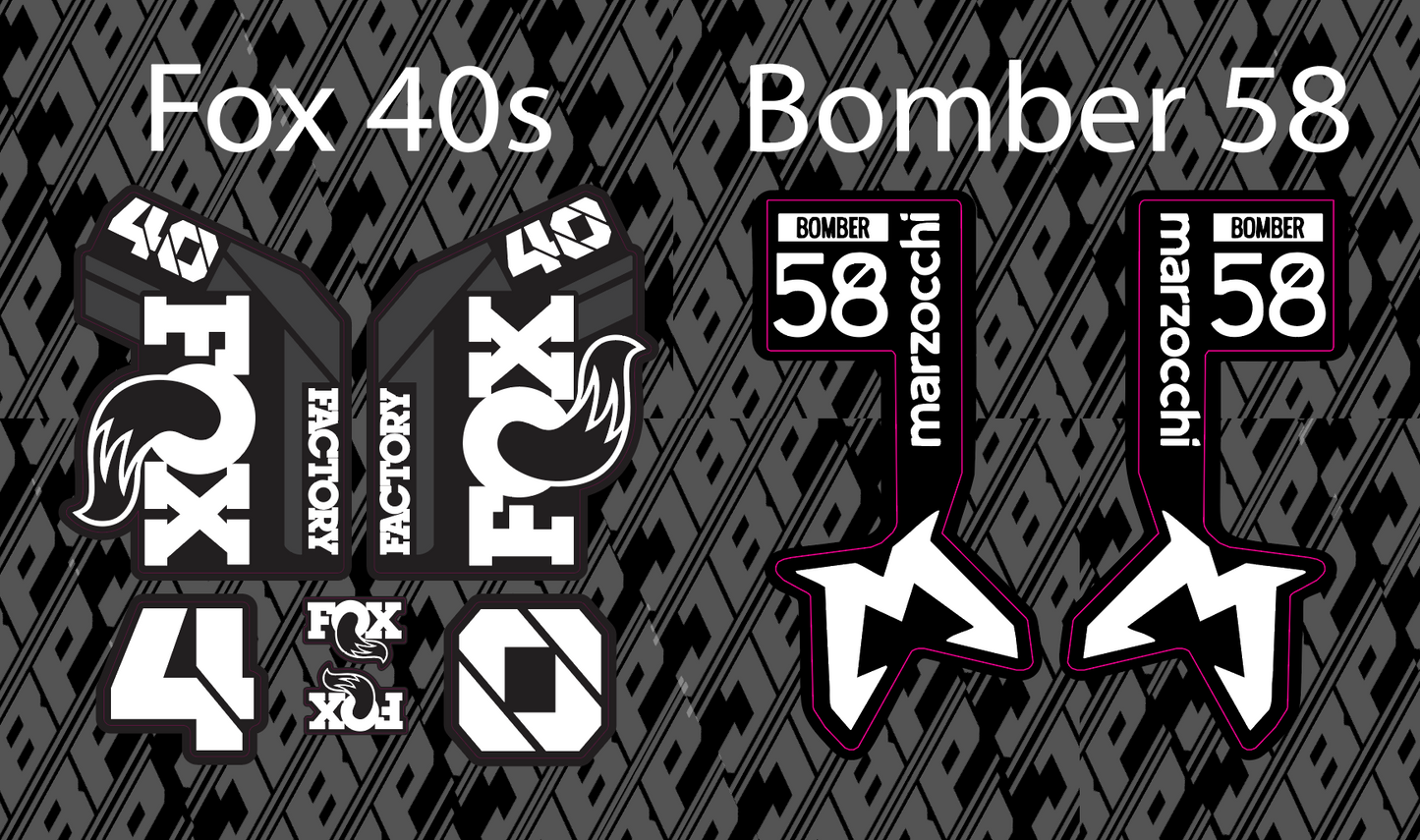 Fox 40/Bomber 58 Fork Guard Decals